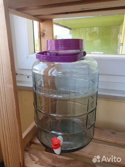 Банка 20л, стеклянные с краном