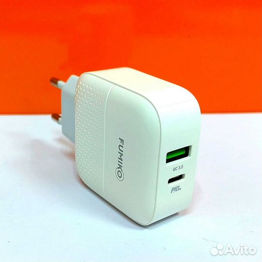 Зарядное устройство fumiko CH08 PD18W + QC3.0 3А б