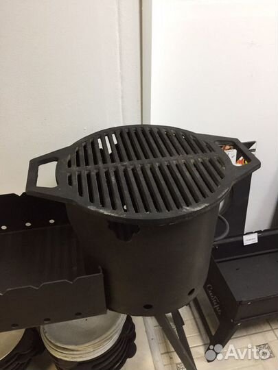 Решетка гриль чугунная круглая