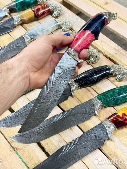 Нож Орлан из дамасской стали