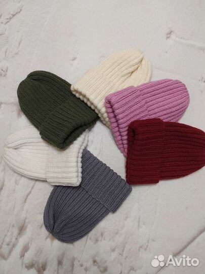 Шапка вязаная тыковка, ручная работа