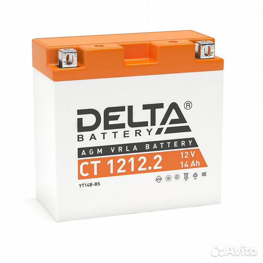 Аккумулятор Delta CT 1212.2 (12В 14Ач) YT14B-BS