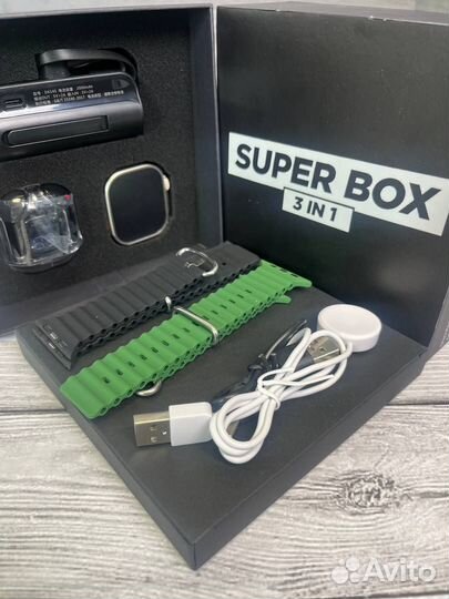 Super BOX 3 in 1Наушники, Смарт-часы и Power Bank