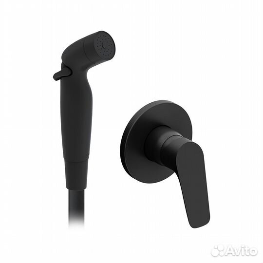 Смес-ль с гиг. душем черный Jupiter 777510300