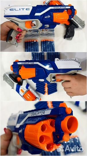 Бластер Нерф Nerf оригинальные с пульками