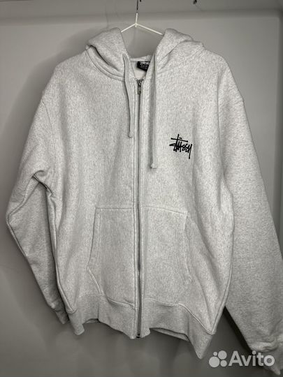 Зип худи Stussy grey оригинал