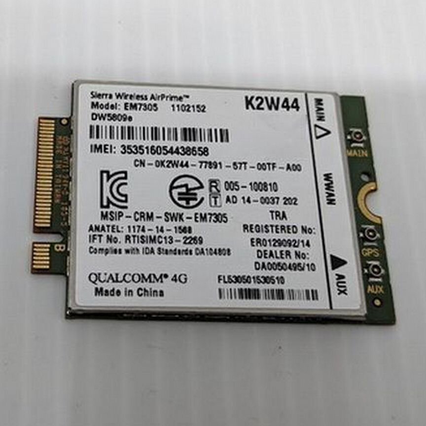 [K2W44] 4g Модуль (Модем) Dw5809e Em7305, Dell