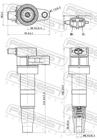 Катушка зажигания 12640007 Febest