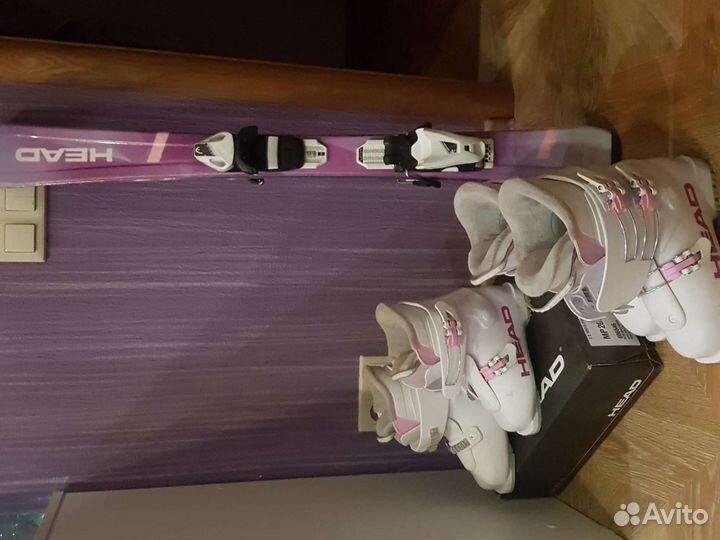 Горные лыжи и ботинки детские head