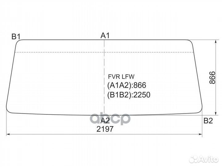 Стекло лобовое в резинку isuzu forward/foton WI
