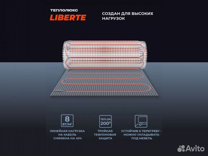 Теплый пол Теплолюкс Liberte 2,5 кв.м