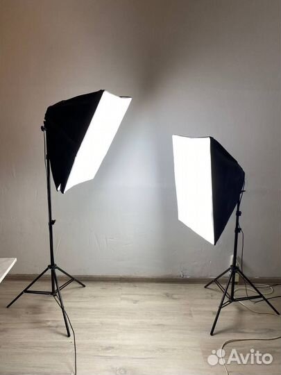 Софтбокс 2 штуки с лампами для фото и видео