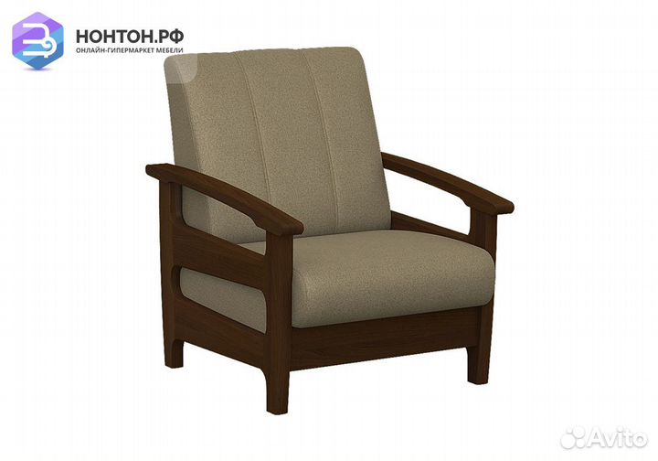 Кресло Омега светло-коричневое / коричневое