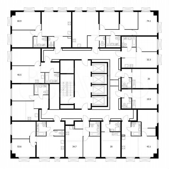 Квартира-студия, 20 м², 29/33 эт.