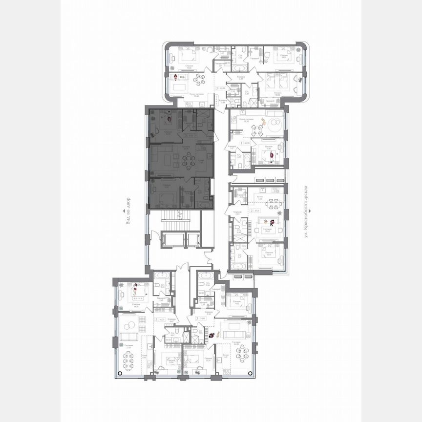3-к. квартира, 81,4 м², 8/16 эт.
