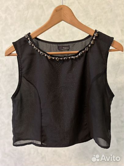 Кроп топ черный