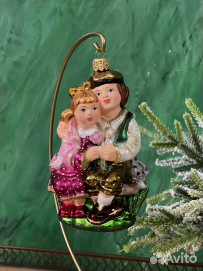 Елочные игрушки стекло польша Renifer