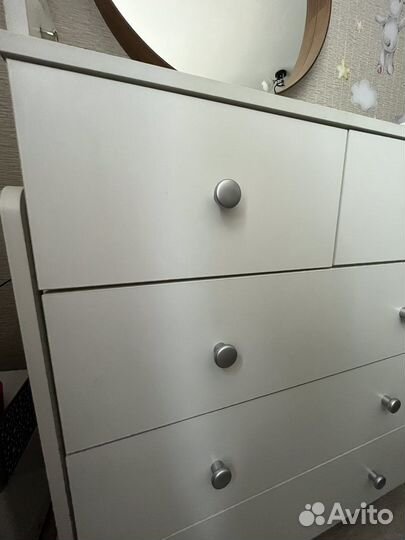 Пеленальный комод белый