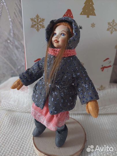 Ватная игрушка на елку