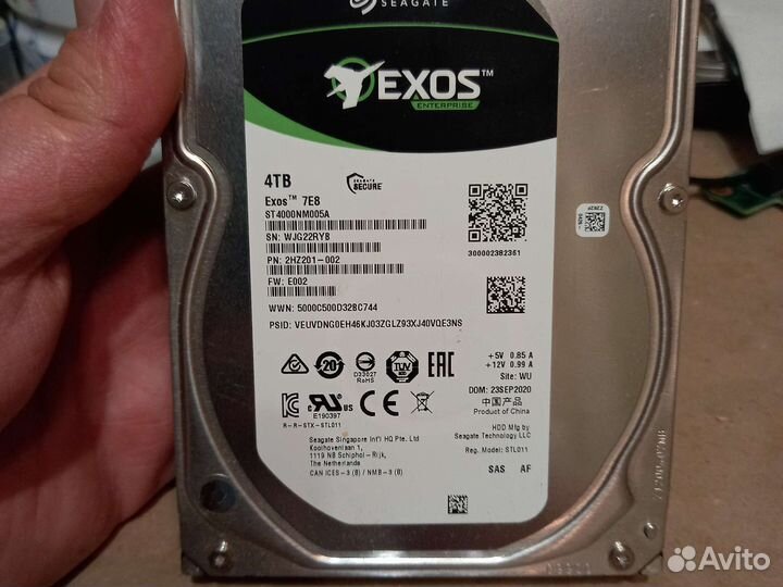 Жесткий диск 4TB Exos 7E8 ST4000NM005A
