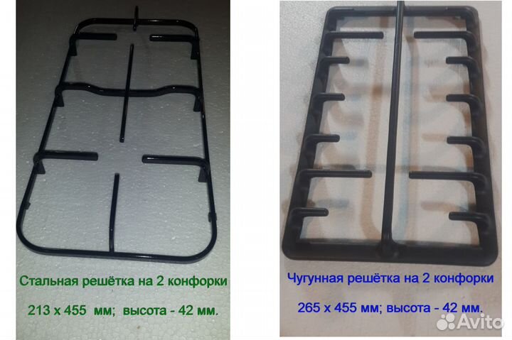 Решетки чугунные и стальные для газовой плиты
