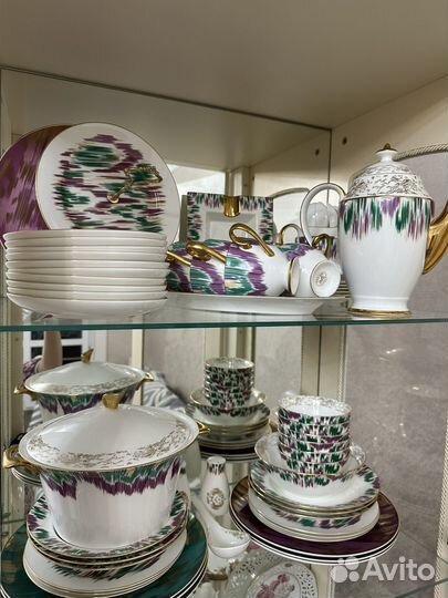 Набор столовой посуды на 6 персон костеной фарфор