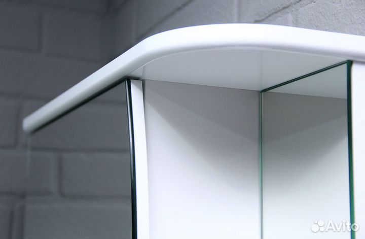 Шкаф-зеркало Волна 1-60 левый айсберг