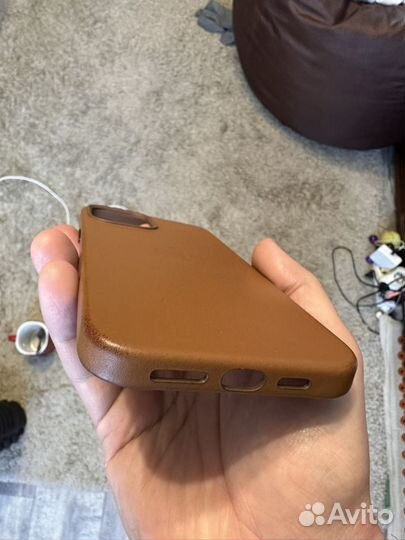 Оригинальный кожаный чехол iPhone 12 pro max