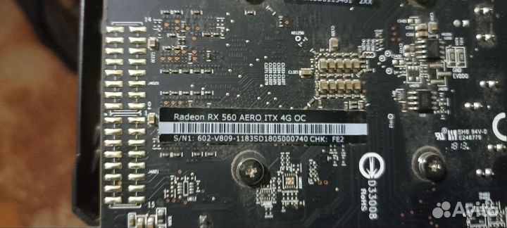 Видеокарта AMD radeon RX560