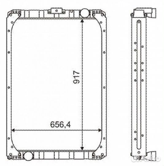 Радиатор Камаз 6350, 63501, 63502, 6450 (Медь)