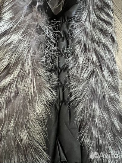 Жилетка чернобурка меховая