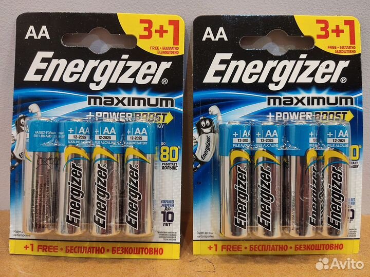 4 батарейки AA Energizer Maximum PowerBoost LR6