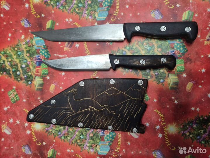 Нож охотничий ручной работы, простой, рабочий