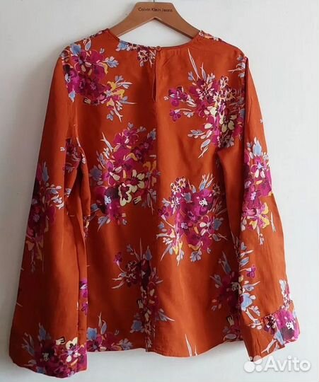 Шикарная блузка 46/48 Max Mara атлас вискоза/шелк