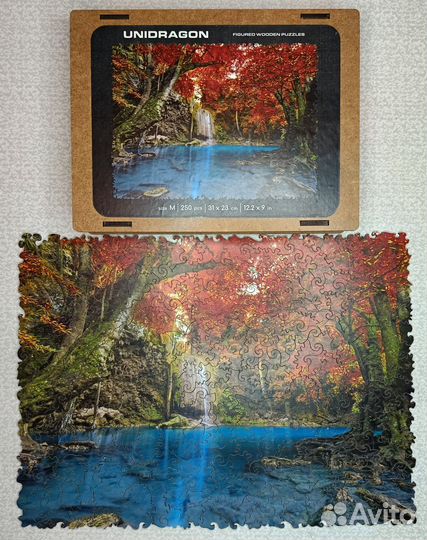 Деревянный пазл Unidragon Эраванский водопад