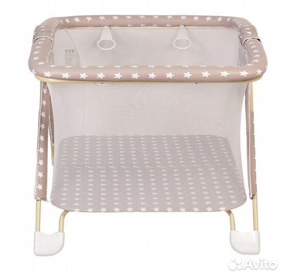 Манеж Polini kids Comfort Звезды макиато белый