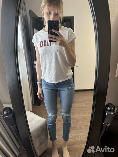 Джинсы бомбер женский