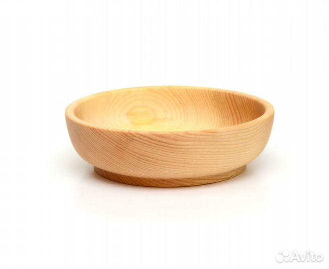 Тарелка деревянная большая D18,5 H5