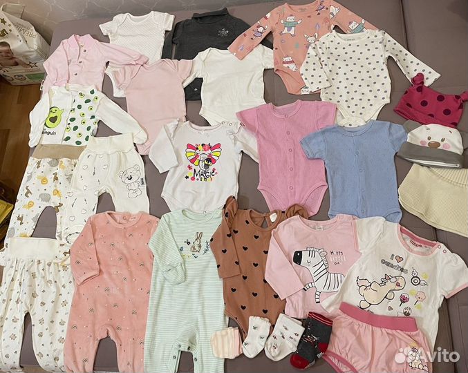 Вещи пакетом для девочки 56 62 68