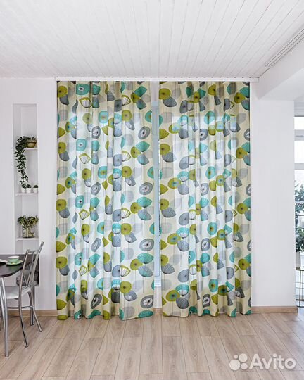 Комплект Шторы + тюль Мави 480x270 вуаль 300x270