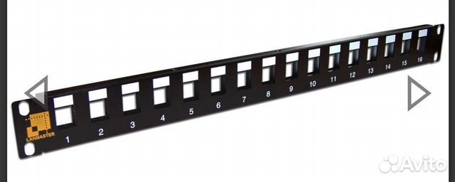 Патч-панель наборная, экранированная, 16 портов