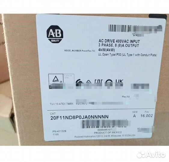 Allen-Bradley Allen Bradley 20F11ND8P0JA0nnnnn