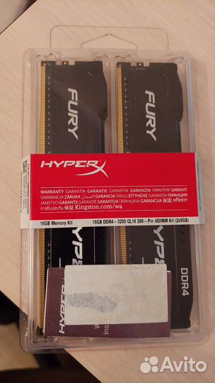 Kingston hyperx fury ddr4 16gb 3200 CL18
