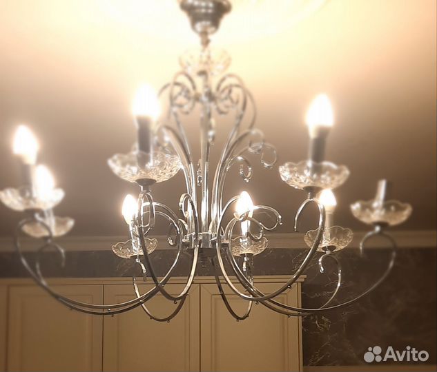 Люстра потолочная бу хрустальная