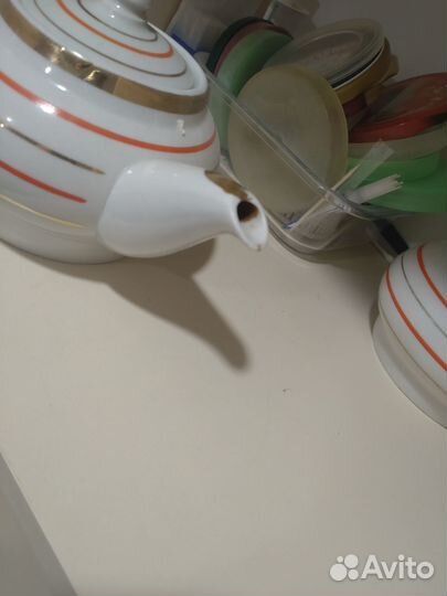 Посуда СССР чайник и сахарница