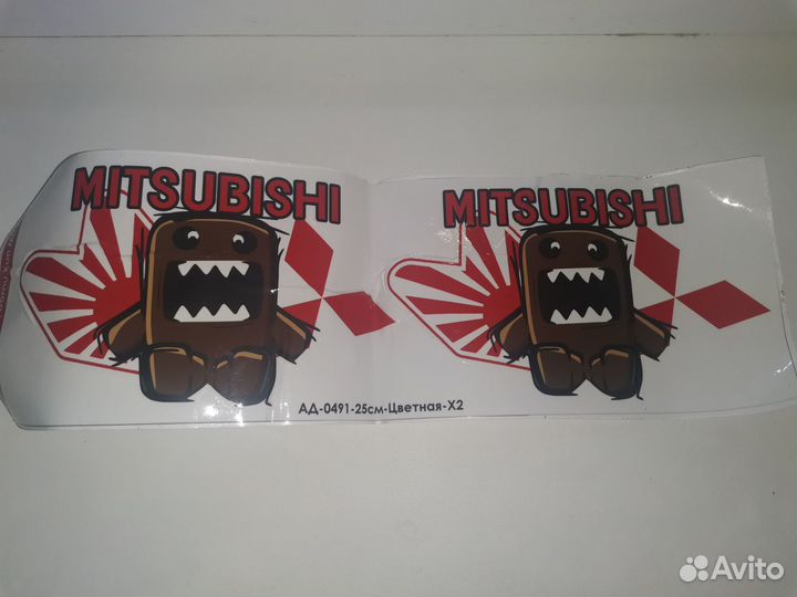 Наклейка на авто Mitsubishi