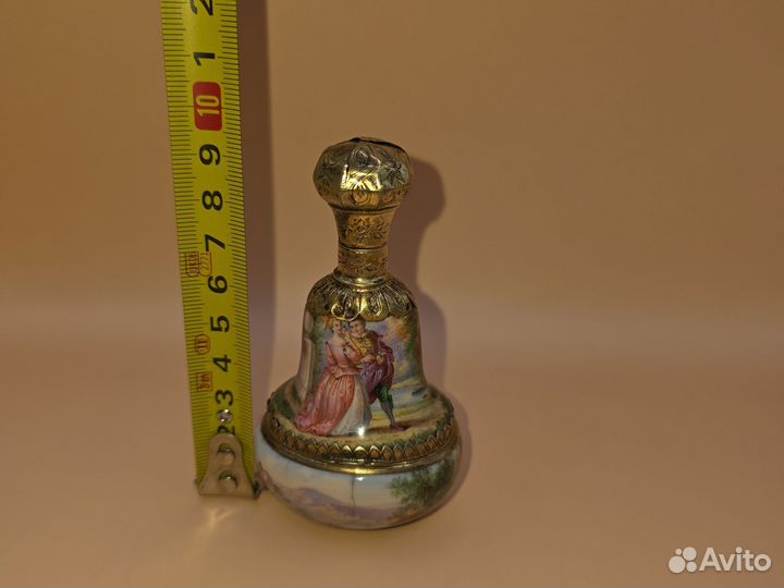 Флакон фарфорый серебро 19 век