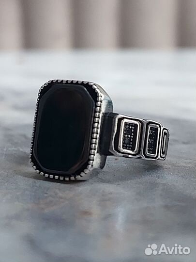 Мужской перстень серебро