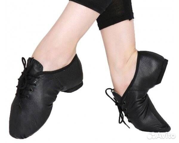 Мягкие кож.туфли на каблуке (Jazz-dance) черные,42