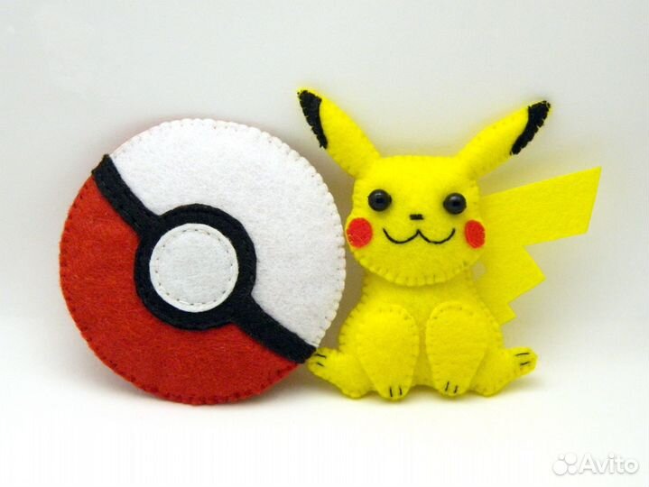 Комплект магнитов покебол и пикачу